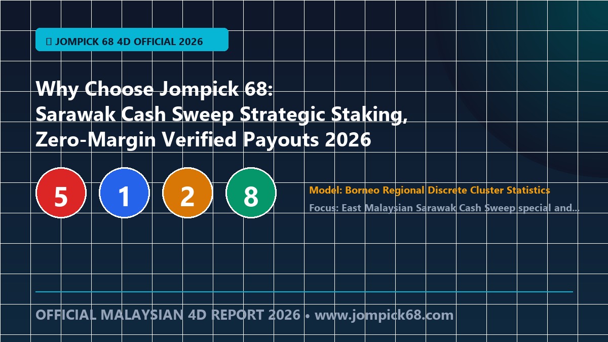 Why Choose Jompick 68: Sarawak Cash Sweep Direct Draw Telemetry, Transparent Paytables & Instant Ringgit Settlement 2026